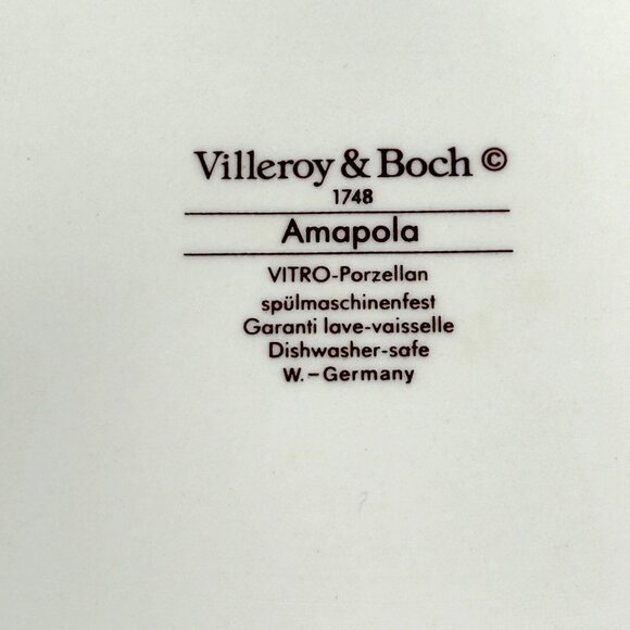 Villeroy & Boch Amapola Oval Serving Platter 14.5" x 9" Porcelain Floral Design - Picture 3 of 8